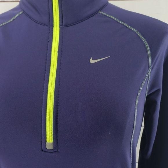 Nike Dri Fit Pullover Fitted Blue Jacket‎ - Picture 6 of 8